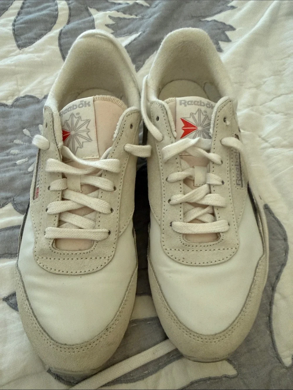 Reebok Retro Runner Sneakers in Cream and Navy
